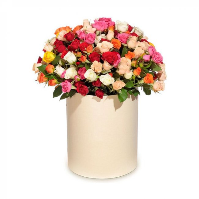 Букет цветов "Шляпная коробка Настоящее чувство" Букет цветов "Шляпная коробка Настоящее чувство"